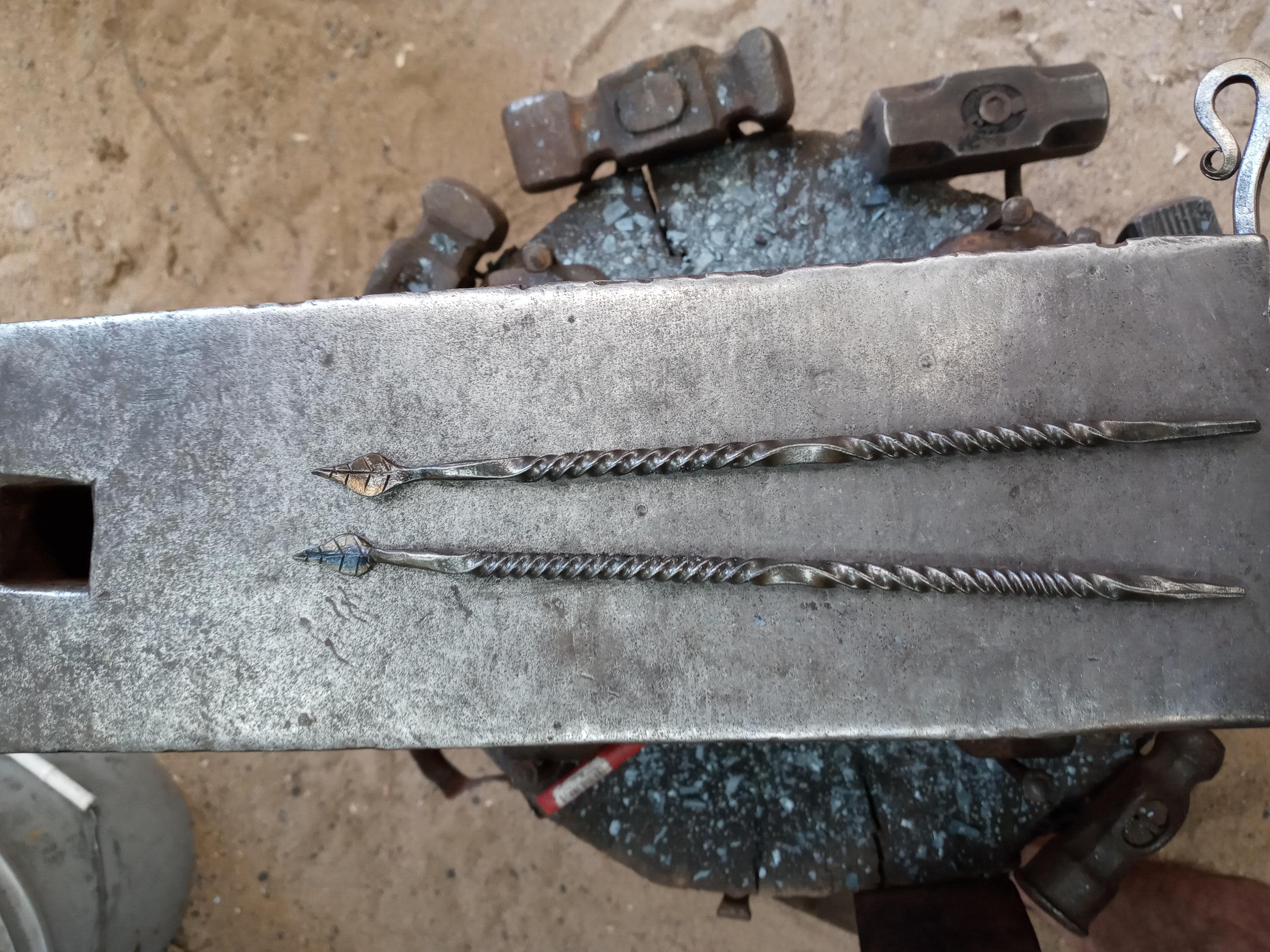 Hand forged hairstick