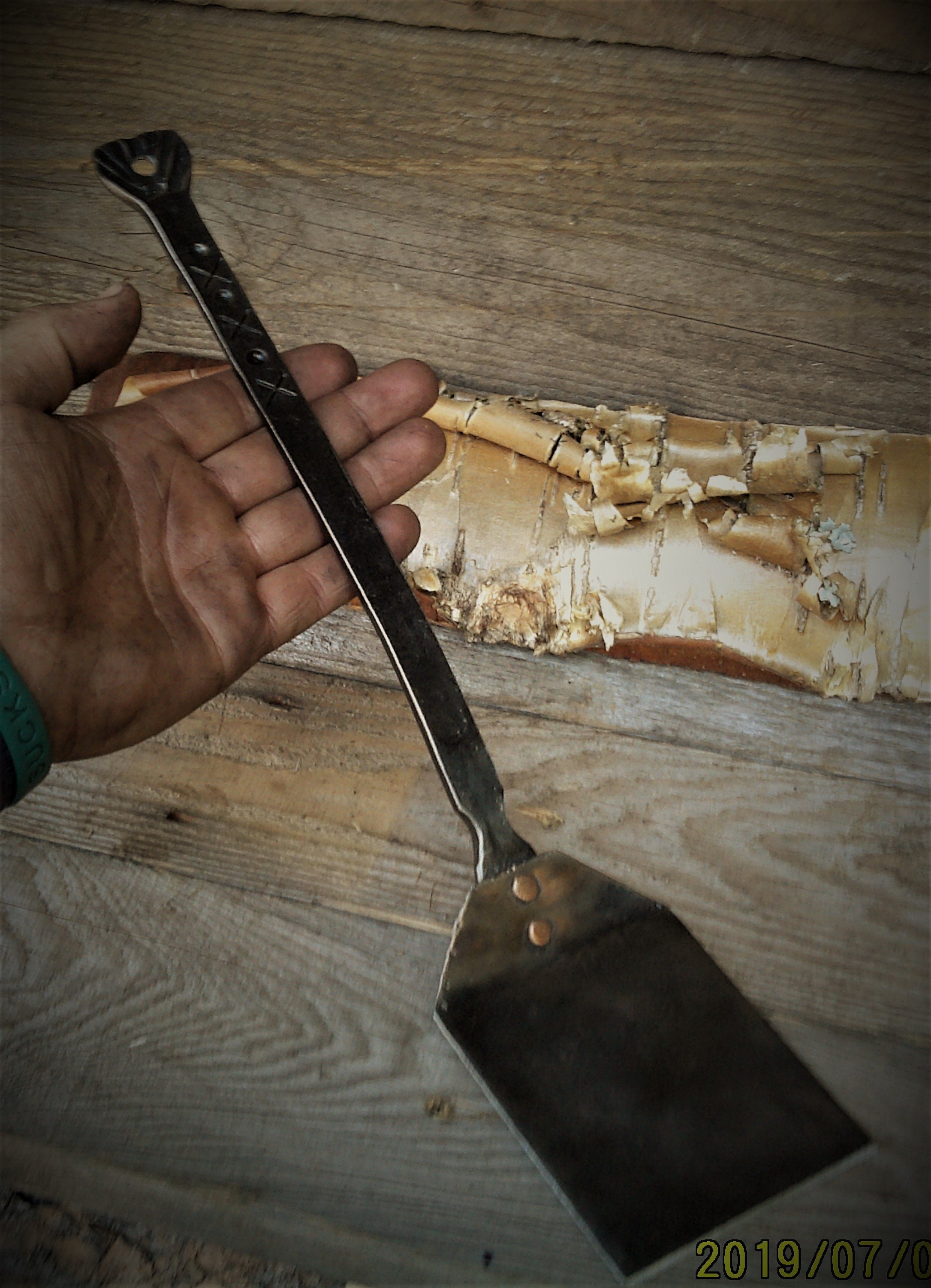 Hand forged spatula