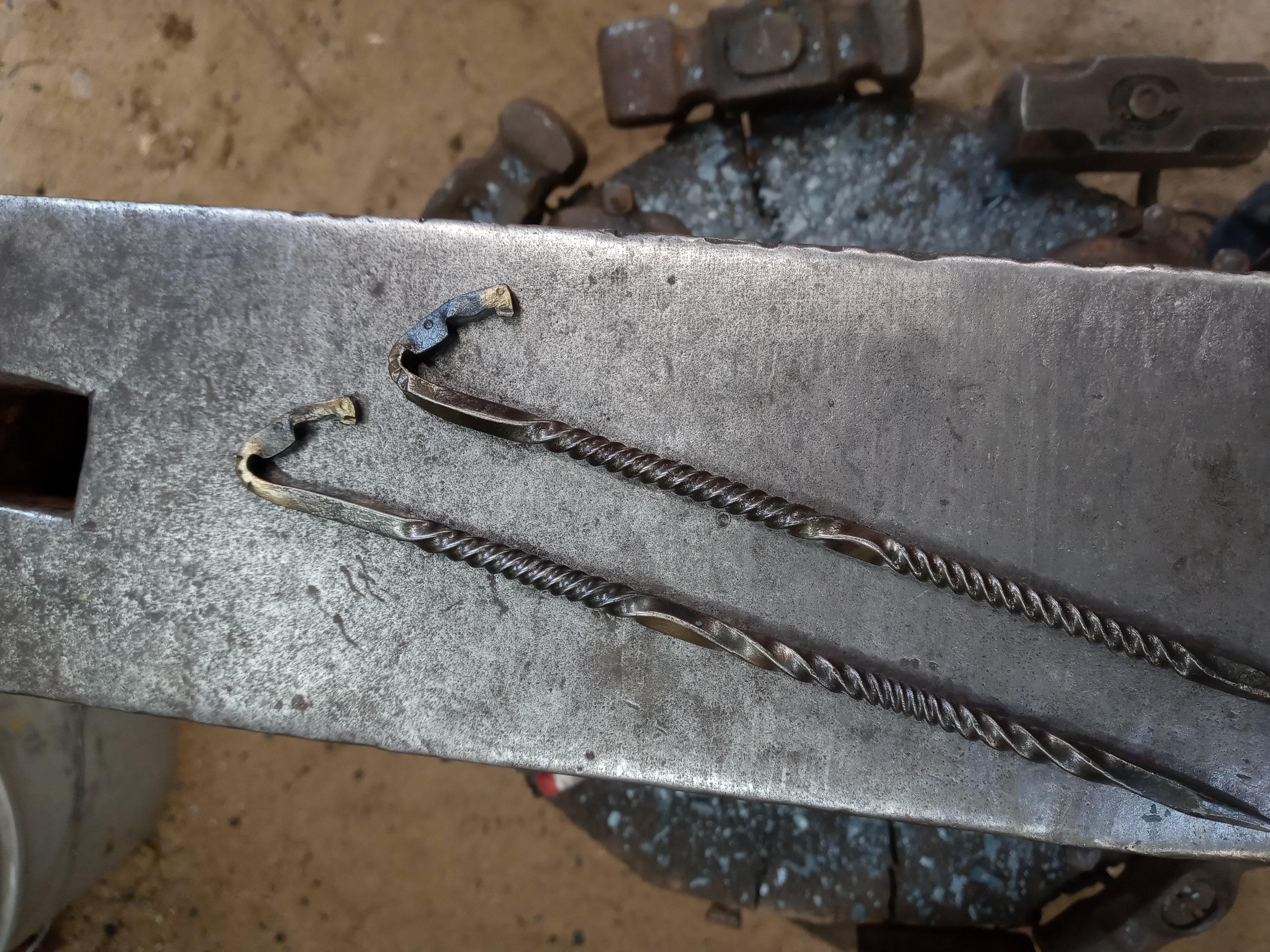 Hand forged hairstick