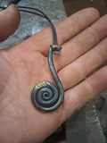 Hand forges Swan pendant