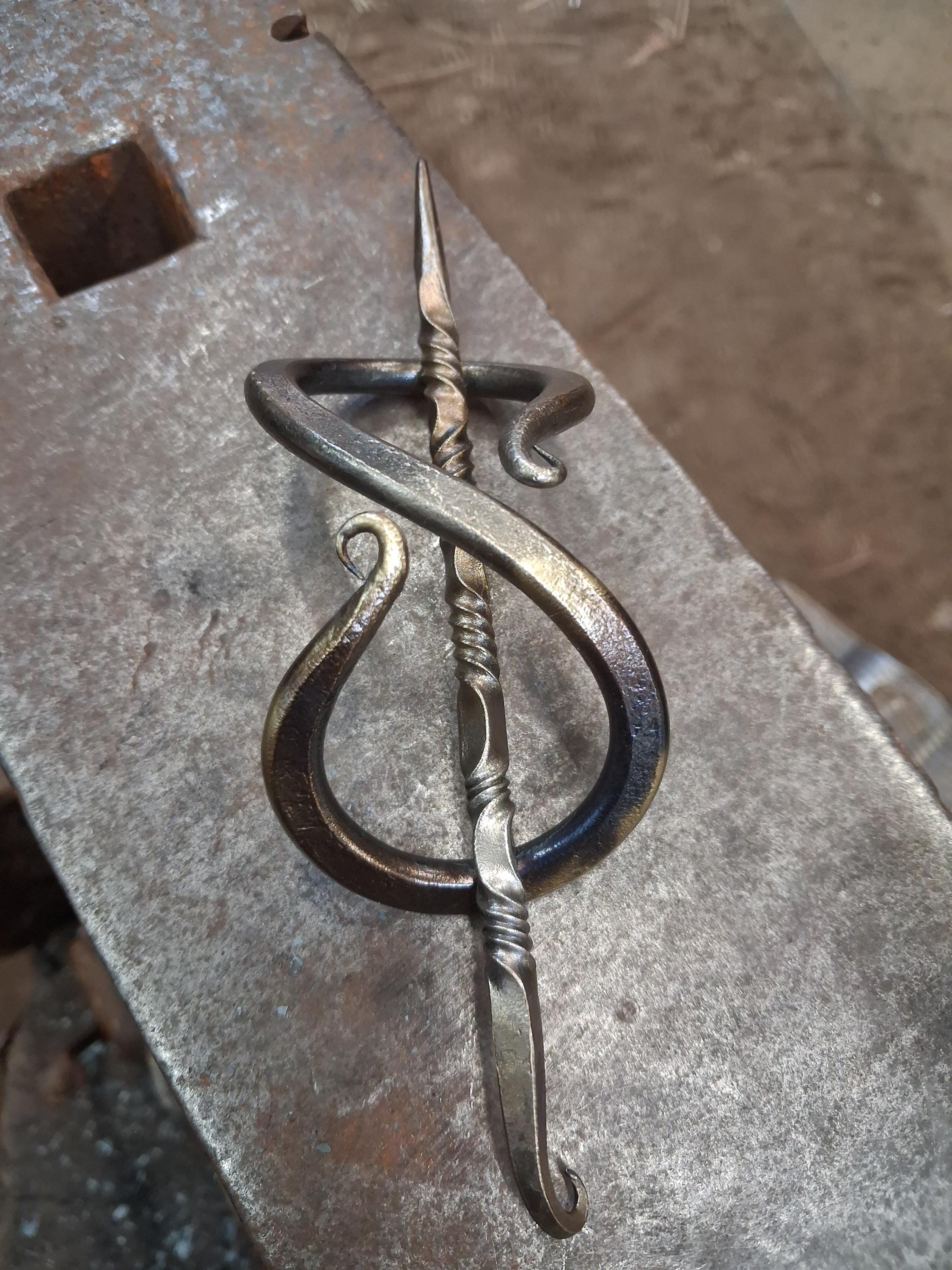 Hand forged hairpins