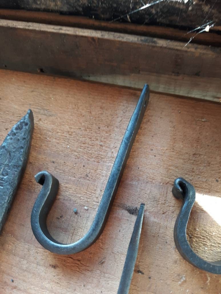 Hand forged medium wall hook
