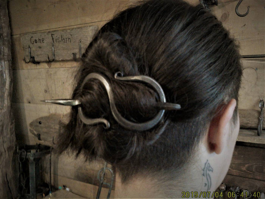 Hand forged hairpins