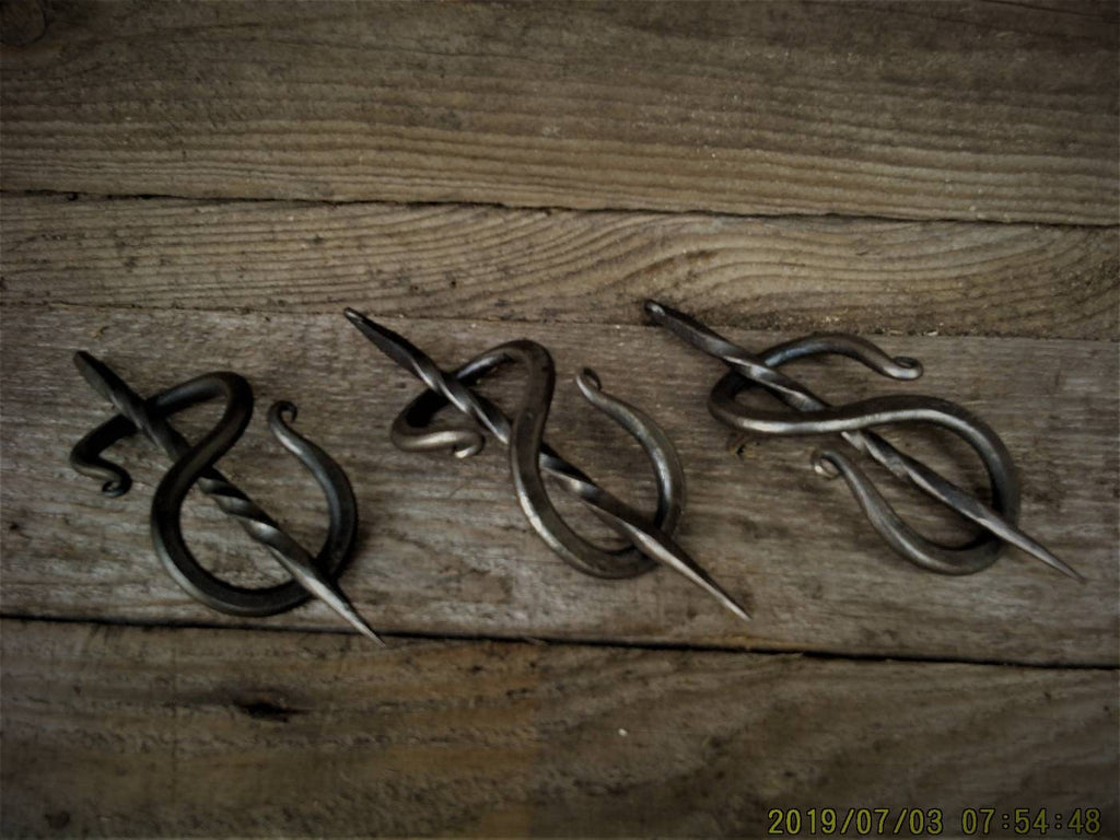 Hand forged hairpins