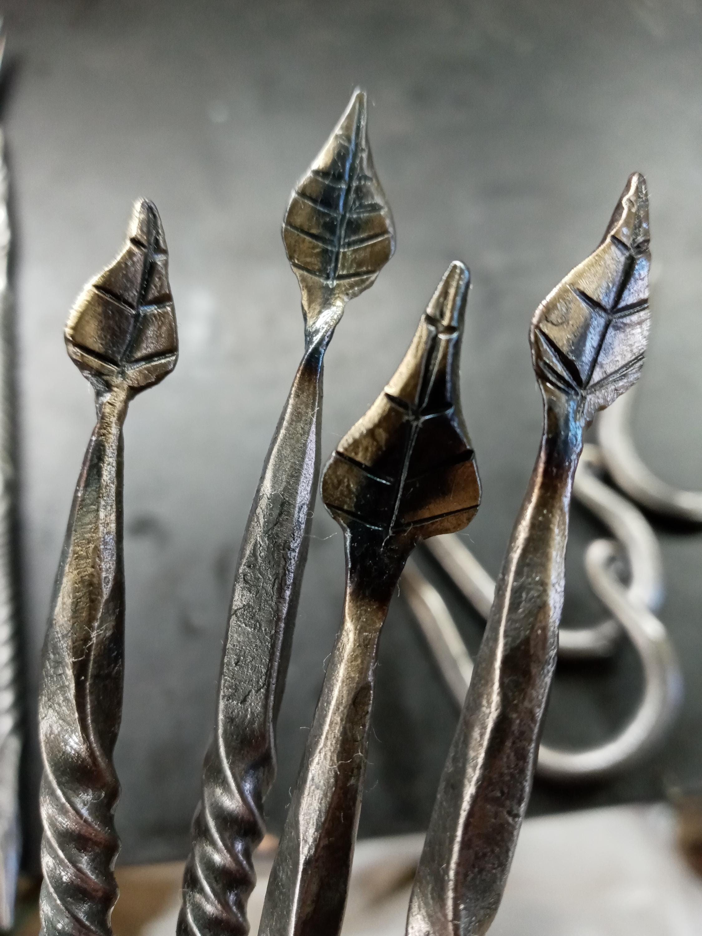 Hand forged hairstick
