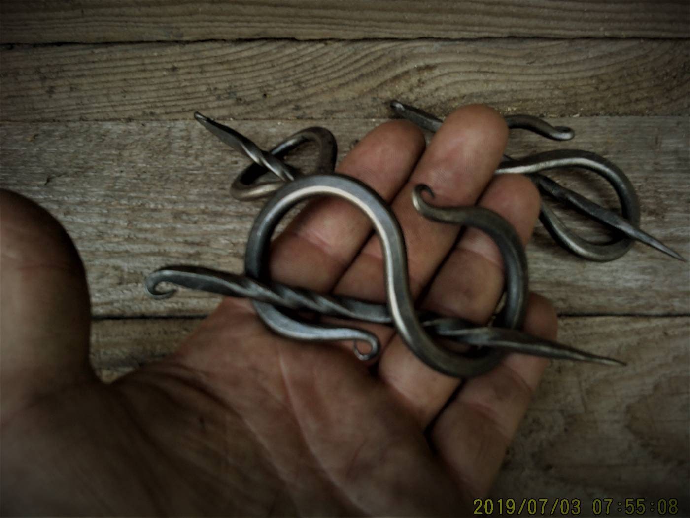 Hand forged hairpins