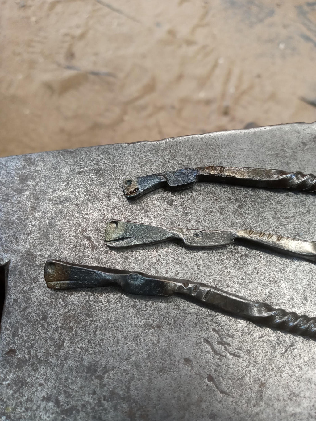 Hand forged hairstick
