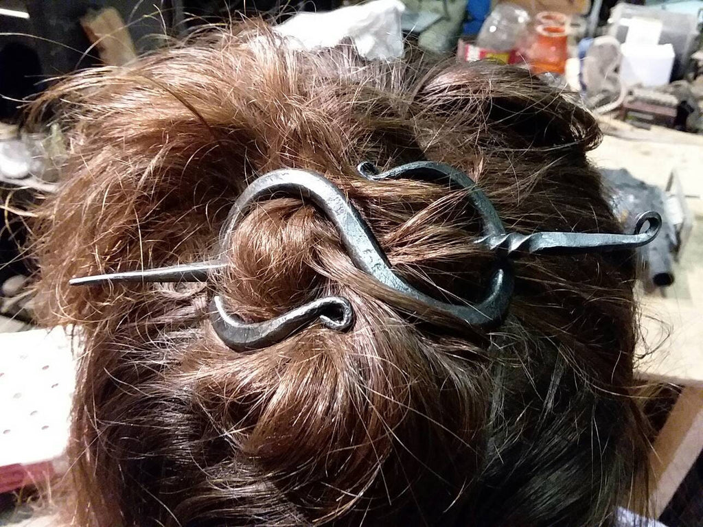 Hand forged hairpins