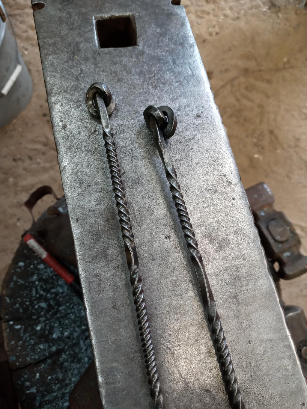 Hand forged hairstick