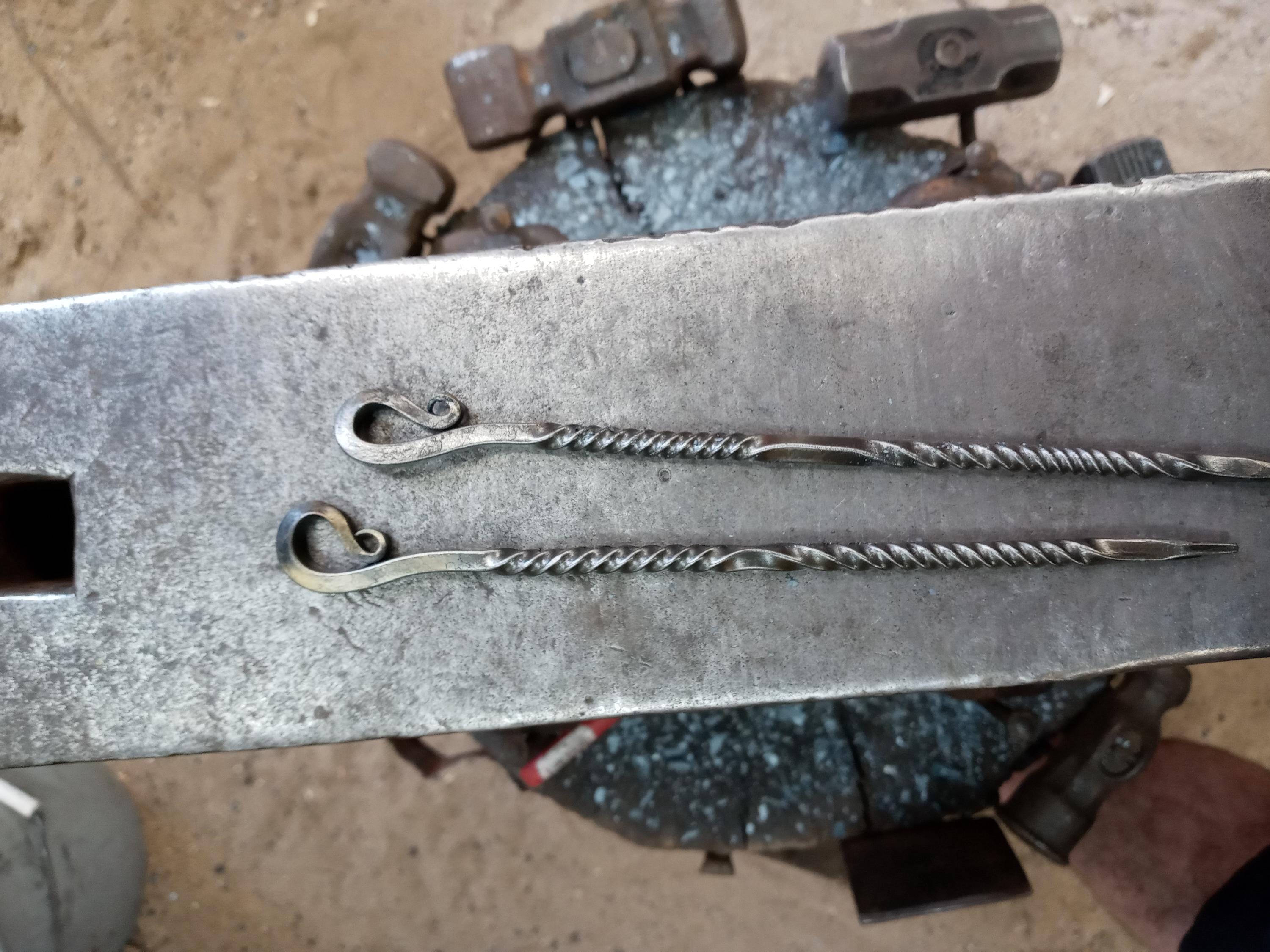 Hand forged hairstick